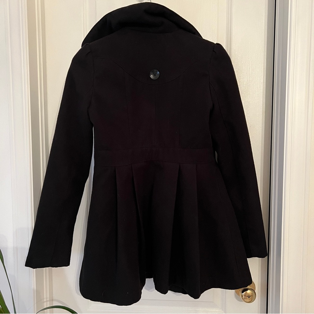 Xhilaration Black Pea Coat with Flared Skirt - Picture 5 of 7
